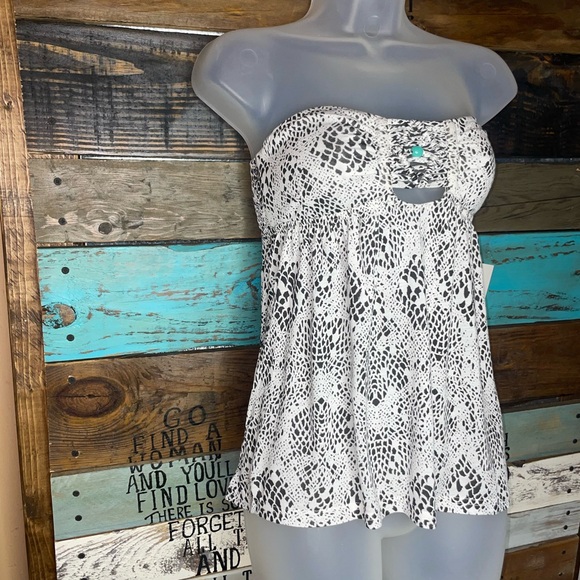 NWT Rip Curl Tube Top Python Print M - Picture 9 of 14